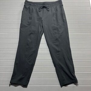 Rachel Zoe Womens XL Black Athletic Drawstring Pants Straight Leg Toggle Hem